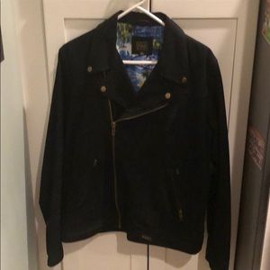 Obey Suede Leather Jacket - Size Large